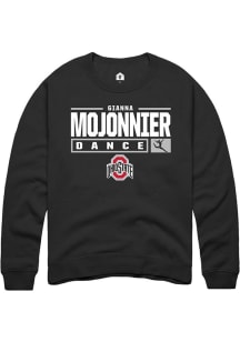 Gianna Mojonnier Rally Mens Black Ohio State Buckeyes NIL Stacked Box Crew Sweatshirt