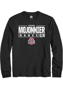 Gianna Mojonnier Rally Mens Black Ohio State Buckeyes NIL Stacked Box Tee