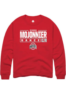 Gianna Mojonnier Rally Mens Red Ohio State Buckeyes NIL Stacked Box Crew Sweatshirt