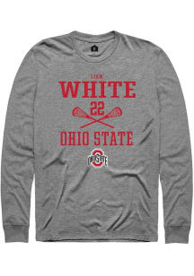 Liam White Rally Mens Graphite Ohio State Buckeyes NIL Sport Icon Tee