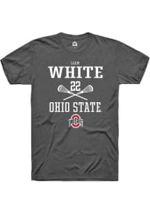 Liam White Dark Grey Ohio State Buckeyes NIL Sport Icon Short Sleeve T Shirt