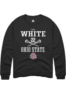 Liam White Rally Mens Black Ohio State Buckeyes NIL Sport Icon Crew Sweatshirt
