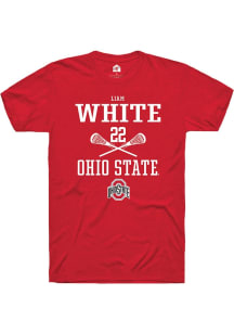 Liam White Red Ohio State Buckeyes NIL Sport Icon Short Sleeve T Shirt