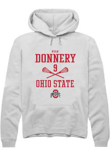Ryan Donnery Rally Mens White Ohio State Buckeyes NIL Sport Icon Hooded Sweatshirt