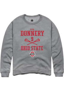 Ryan Donnery Rally Mens Graphite Ohio State Buckeyes NIL Sport Icon Crew Sweatshirt