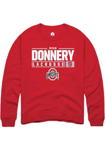 Ryan Donnery Rally Mens Red Ohio State Buckeyes NIL Stacked Box Crew Sweatshirt