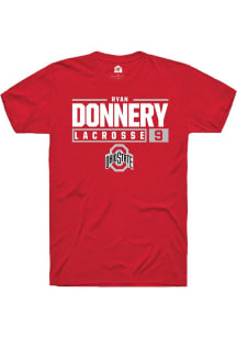 Ryan Donnery Red Ohio State Buckeyes NIL Stacked Box Short Sleeve T Shirt