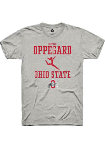 Sophia Oppegard Ash Ohio State Buckeyes NIL Sport Icon Short Sleeve T Shirt