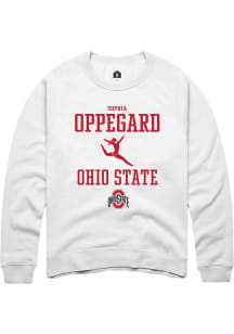 Sophia Oppegard Rally Mens White Ohio State Buckeyes NIL Sport Icon Crew Sweatshirt