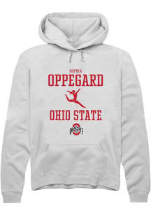 Sophia Oppegard Rally Mens White Ohio State Buckeyes NIL Sport Icon Hooded Sweatshirt