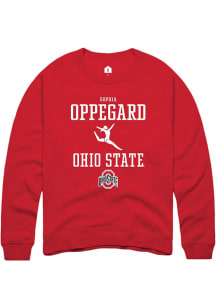 Sophia Oppegard Rally Mens Red Ohio State Buckeyes NIL Sport Icon Crew Sweatshirt