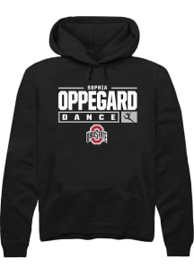 Sophia Oppegard Rally Mens Black Ohio State Buckeyes NIL Stacked Box Hooded Sweatshirt