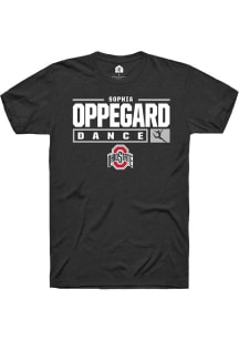 Sophia Oppegard Black Ohio State Buckeyes NIL Stacked Box Short Sleeve T Shirt