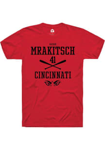 Adam Mrakitsch Red Cincinnati Bearcats NIL Sport Icon Short Sleeve T Shirt