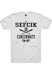 Cal Sefcik White Cincinnati Bearcats NIL Sport Icon Short Sleeve T Shirt