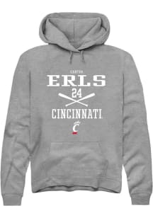 Carter Erls Rally Mens Graphite Cincinnati Bearcats NIL Sport Icon Hooded Sweatshirt