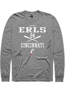 Carter Erls Rally Mens Graphite Cincinnati Bearcats NIL Sport Icon Tee