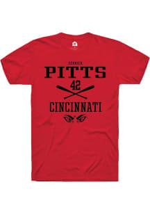 Derrick Pitts Red Cincinnati Bearcats NIL Sport Icon Short Sleeve T Shirt