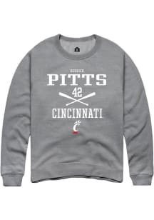 Derrick Pitts Rally Mens Graphite Cincinnati Bearcats NIL Sport Icon Crew Sweatshirt