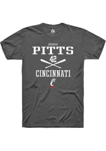 Derrick Pitts Dark Grey Cincinnati Bearcats NIL Sport Icon Short Sleeve T Shirt