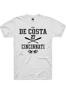 Eric De Costa White Cincinnati Bearcats NIL Sport Icon Short Sleeve T Shirt