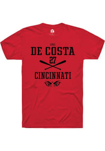 Eric De Costa Red Cincinnati Bearcats NIL Sport Icon Short Sleeve T Shirt