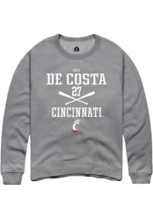 Eric De Costa Rally Mens Graphite Cincinnati Bearcats NIL Sport Icon Crew Sweatshirt