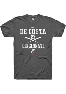 Eric De Costa Dark Grey Cincinnati Bearcats NIL Sport Icon Short Sleeve T Shirt