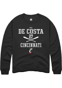 Eric De Costa Rally Mens Black Cincinnati Bearcats NIL Sport Icon Crew Sweatshirt