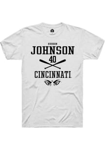 Hudson Johnson White Cincinnati Bearcats NIL Sport Icon Short Sleeve T Shirt