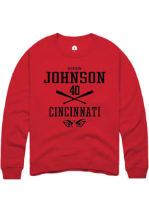 Hudson Johnson Rally Mens Red Cincinnati Bearcats NIL Sport Icon Crew Sweatshirt