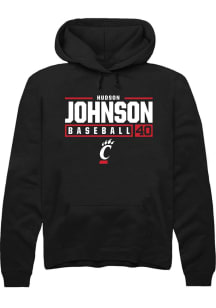 Hudson Johnson Rally Mens  Cincinnati Bearcats NIL Stacked Box Hooded Sweatshirt