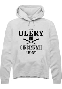 Josh Ulery Rally Mens White Cincinnati Bearcats NIL Sport Icon Hooded Sweatshirt