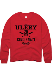 Josh Ulery Rally Mens Red Cincinnati Bearcats NIL Sport Icon Crew Sweatshirt