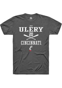 Josh Ulery Dark Grey Cincinnati Bearcats NIL Sport Icon Short Sleeve T Shirt