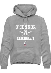 Kellen O'Connor Rally Mens Graphite Cincinnati Bearcats NIL Sport Icon Hooded Sweatshirt