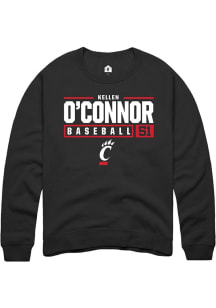 Kellen O'Connor Rally Mens  Cincinnati Bearcats NIL Stacked Box Crew Sweatshirt