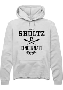 Rodney Shultz Rally Mens White Cincinnati Bearcats NIL Sport Icon Hooded Sweatshirt