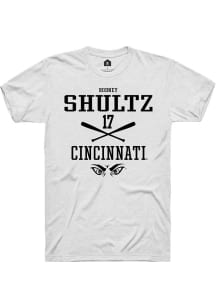 Rodney Shultz White Cincinnati Bearcats NIL Sport Icon Short Sleeve T Shirt