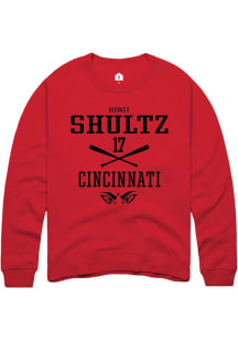 Rodney Shultz Rally Mens Red Cincinnati Bearcats NIL Sport Icon Crew Sweatshirt