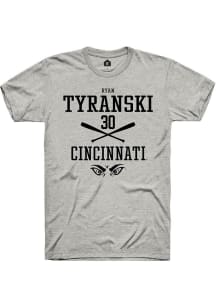 Ryan Tyranski Ash Cincinnati Bearcats NIL Sport Icon Short Sleeve T Shirt