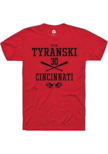 Ryan Tyranski Red Cincinnati Bearcats NIL Sport Icon Short Sleeve T Shirt