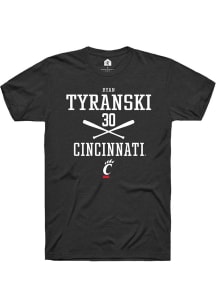 Ryan Tyranski Black Cincinnati Bearcats NIL Sport Icon Short Sleeve T Shirt