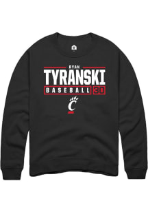 Ryan Tyranski Rally Mens  Cincinnati Bearcats NIL Stacked Box Crew Sweatshirt