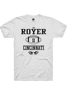 Joe Royer  Cincinnati Bearcats White Rally NIL Sport Icon Short Sleeve T Shirt