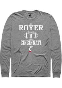 Joe Royer  Cincinnati Bearcats Graphite Rally NIL Sport Icon Long Sleeve T Shirt