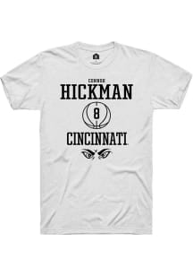 Connor Hickman White Cincinnati Bearcats NIL Sport Icon Short Sleeve T Shirt