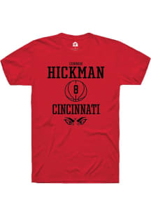 Connor Hickman Red Cincinnati Bearcats NIL Sport Icon Short Sleeve T Shirt