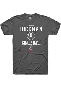 Connor Hickman Dark Grey Cincinnati Bearcats NIL Sport Icon Short Sleeve T Shirt