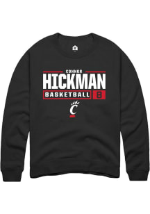 Connor Hickman Rally Mens  Cincinnati Bearcats NIL Stacked Box Crew Sweatshirt